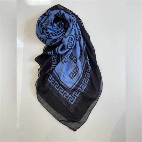 versace modal wool silk medusa head greek key scarf|Versace Scarf Medusa .